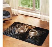 WZYCWB 30x45cm Two Leopards snuggling Together Printed Pet Absorbent Placemats - Non-Slip Food Mats for Dogs and Cats Food Bowls and Water Placemats