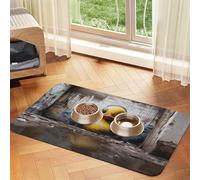 WZYCWB 30x45cm Wall Painting Ducks Printed Pet Absorbent Placemats - Non-Slip Food Mats for Dogs and Cats Food Bowls and Water Placemats