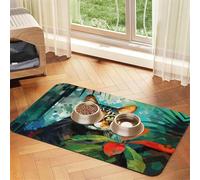 WZYCWB 30x45cm Watercolor cat Printed Pet Absorbent Placemats - Non-Slip Food Mats for Dogs and Cats Food Bowls and Water Placemats