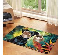 WZYCWB 30x45cm Watercolor Dog Printed Pet Absorbent Placemats - Non-Slip Food Mats for Dogs and Cats Food Bowls and Water Placemats