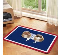 WZYCWB 30x45cm Wyoming State Flag Patterned pet placemat Food mat - for cat and Dog Food Bowl mats, Foldable and Easy to Store