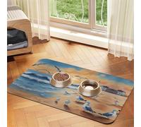 WZYCWB 40x60cm Airborne Seagulls Patterned pet placemat Food mat - for cat and Dog Food Bowl mats, Foldable and Easy to Store