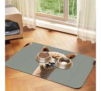 WZYCWB 40x60cm Alpaca Avatar Patterned pet placemat Food mat - for cat and Dog Food Bowl mats, Foldable and Easy to Store