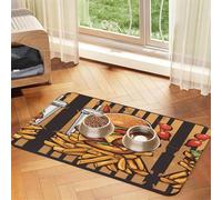 WZYCWB 40x60cm Cartoon Oversized Burgers Printed Pet Absorbent Placemats - Non-Slip Food Mats for Dogs and Cats Food Bowls and Water Placemats