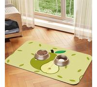 WZYCWB 40x60cm Cartoon pear Patterned pet placemat Food mat - for cat and Dog Food Bowl mats, Foldable and Easy to Store