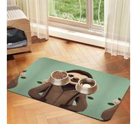 WZYCWB 40x60cm Cartoon Sloth Patterned pet placemat Food mat - for cat and Dog Food Bowl mats, Foldable and Easy to Store
