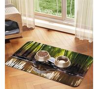 WZYCWB 40x60cm Cute Turtle Printed Pet Absorbent Placemats - Non-Slip Food Mats for Dogs and Cats Food Bowls and Water Placemats