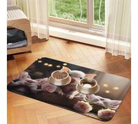 WZYCWB 40x60cm Cute Young Pig Printed Pet Absorbent Placemats - Non-Slip Food Mats for Dogs and Cats Food Bowls and Water Placemats