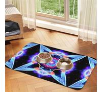 WZYCWB 40x60cm Four Dimensional Space Patterned pet placemat Food mat - for cat and Dog Food Bowl mats, Foldable and Easy to Store