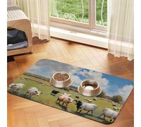 WZYCWB 40x60cm Huge Farm Printed Pet Absorbent Placemats - Non-Slip Food Mats for Dogs and Cats Food Bowls and Water Placemats