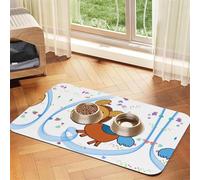 WZYCWB 40x60cm Listening Mule Patterned pet placemat Food mat - for cat and Dog Food Bowl mats, Foldable and Easy to Store