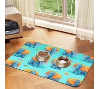 WZYCWB 40x60cm Little Elephant with Big Ears Patterned pet placemat Food mat - for cat and Dog Food Bowl mats, Foldable and Easy to Store
