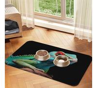 WZYCWB 40x60cm Lizard on a Branch Patterned pet placemat Food mat - for cat and Dog Food Bowl mats, Foldable and Easy to Store