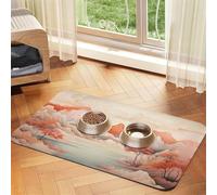 WZYCWB 40x60cm Lots of Peaks. Patterned pet placemat Food mat - for cat and Dog Food Bowl mats, Foldable and Easy to Store