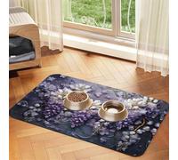 WZYCWB 40x60cm Lots of Violets Patterned pet placemat Food mat - for cat and Dog Food Bowl mats, Foldable and Easy to Store