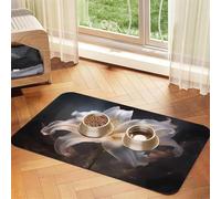 WZYCWB 40x60cm Magic Lily Patterned pet placemat Food mat - for cat and Dog Food Bowl mats, Foldable and Easy to Store
