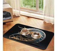 WZYCWB 40x60cm Mechanical Shell Patterned pet placemat Food mat - for cat and Dog Food Bowl mats, Foldable and Easy to Store