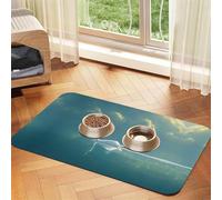 WZYCWB 40x60cm Middle Goose River Printed Pet Absorbent Placemats - Non-Slip Food Mats for Dogs and Cats Food Bowls and Water Placemats