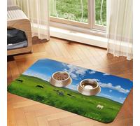 WZYCWB 40x60cm Milk Cow Printed Pet Absorbent Placemats - Non-Slip Food Mats for Dogs and Cats Food Bowls and Water Placemats