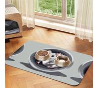 WZYCWB 40x60cm Mouse in The Hole Patterned pet placemat Food mat - for cat and Dog Food Bowl mats, Foldable and Easy to Store