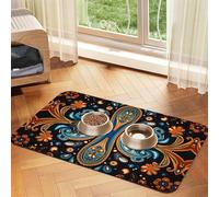WZYCWB 40x60cm Nice Symmetrical Pattern Patterned pet placemat Food mat - for cat and Dog Food Bowl mats, Foldable and Easy to Store