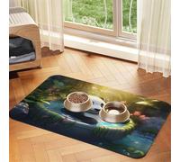 WZYCWB 40x60cm Panda Taking a Bath Patterned pet placemat Food mat - for cat and Dog Food Bowl mats, Foldable and Easy to Store