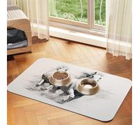 WZYCWB 40x60cm Strong Horse. Printed Pet Absorbent Placemats - Non-Slip Food Mats for Dogs and Cats Food Bowls and Water Placemats