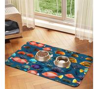 WZYCWB 40x60cm Submarine Reef Fish Printed Pet Absorbent Placemats - Non-Slip Food Mats for Dogs and Cats Food Bowls and Water Placemats