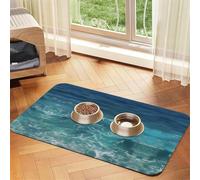 WZYCWB 40x60cm The Deep Ocean Patterned pet placemat Food mat - for cat and Dog Food Bowl mats, Foldable and Easy to Store