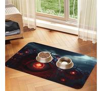WZYCWB 40x60cm The Devil's Eye. Printed Pet Absorbent Placemats - Non-Slip Food Mats for Dogs and Cats Food Bowls and Water Placemats