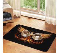 WZYCWB 40x60cm The Golden Phoenix Printed Pet Absorbent Placemats - Non-Slip Food Mats for Dogs and Cats Food Bowls and Water Placemats