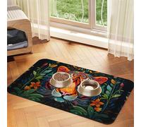 WZYCWB 40x60cm The Mighty Tiger. Printed Pet Absorbent Placemats - Non-Slip Food Mats for Dogs and Cats Food Bowls and Water Placemats