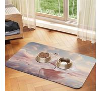 WZYCWB 40x60cm The White swan. Printed Pet Absorbent Placemats - Non-Slip Food Mats for Dogs and Cats Food Bowls and Water Placemats