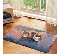 WZYCWB 40x60cm top Building Patterned pet placemat Food mat - for cat and Dog Food Bowl mats, Foldable and Easy to Store