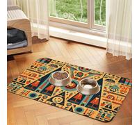 WZYCWB 40x60cm Triangle Tower Image Man Printed Pet Absorbent Placemats - Non-Slip Food Mats for Dogs and Cats Food Bowls and Water Placemats