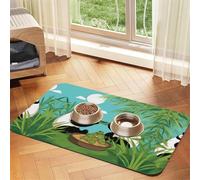 WZYCWB 40x60cm Two Cute Big Pandas Printed Pet Absorbent Placemats - Non-Slip Food Mats for Dogs and Cats Food Bowls and Water Placemats