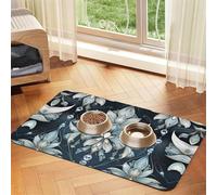 WZYCWB 40x60cm Vintage Deco Crystal Shapes Printed Pet Absorbent Placemats - Non-Slip Food Mats for Dogs and Cats Food Bowls and Water Placemats