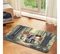 WZYCWB 40x60cm Walking Elephant Patterned pet placemat Food mat - for cat and Dog Food Bowl mats, Foldable and Easy to Store