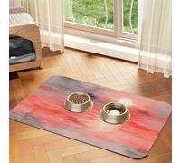 WZYCWB 40x60cm Watercolor Cruise Printed Pet Absorbent Placemats - Non-Slip Food Mats for Dogs and Cats Food Bowls and Water Placemats