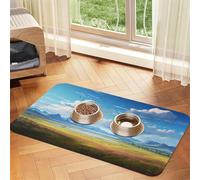 WZYCWB 40x60cm Wide Open Prairie. Printed Pet Absorbent Placemats - Non-Slip Food Mats for Dogs and Cats Food Bowls and Water Placemats
