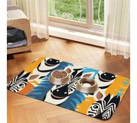 WZYCWB 40x60cm Zebra Head Printed Pet Absorbent Placemats - Non-Slip Food Mats for Dogs and Cats Food Bowls and Water Placemats
