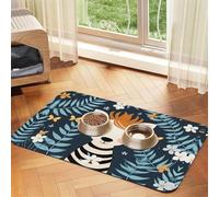 WZYCWB 40x60cm Zebra Print Printed Pet Absorbent Placemats - Non-Slip Food Mats for Dogs and Cats Food Bowls and Water Placemats