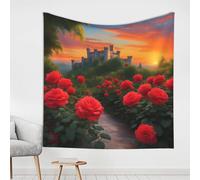 WZYCWB A beautiful castle Printing decorative tapestry, suitable for wall decoration in living rooms and bedrooms