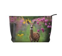 WZYCWB A Beautiful Deer Patterned Toiletry Storage Bag, Essential for organizing Cosmetics and Skincare Products.