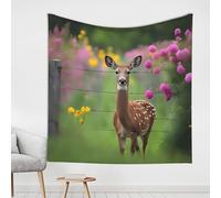WZYCWB A beautiful deer Printing decorative tapestry, suitable for wall decoration in living rooms and bedrooms