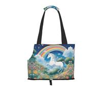 WZYCWB a beautiful unicorns Lightweight travel bag for cats & breathable small dog shoulder bag for easy portability