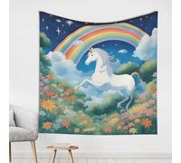WZYCWB a beautiful unicorns Printing decorative tapestry, suitable for wall decoration in living rooms and bedrooms