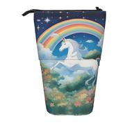 WZYCWB a Beautiful Unicorns Retractable Storage Container for Pen Holders, Makeup Brush Holders, or Coin Drawstring Bags.