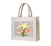 WZYCWB A bouquet of lilies in full bloom Printed three-dimensional canvas tote bag suitable for travel, work, fitness, camping and beach carrying