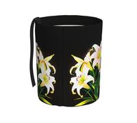 WZYCWB A Bouquet of Lilies in The Sun Portable car Trash can, Practical car Storage Bucket, Practical, Convenient and Foldable, a Must-Have for Cars.